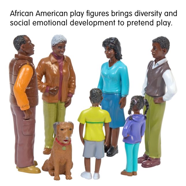 Excellerations® Pretend Play Figures - Extended African-American Family