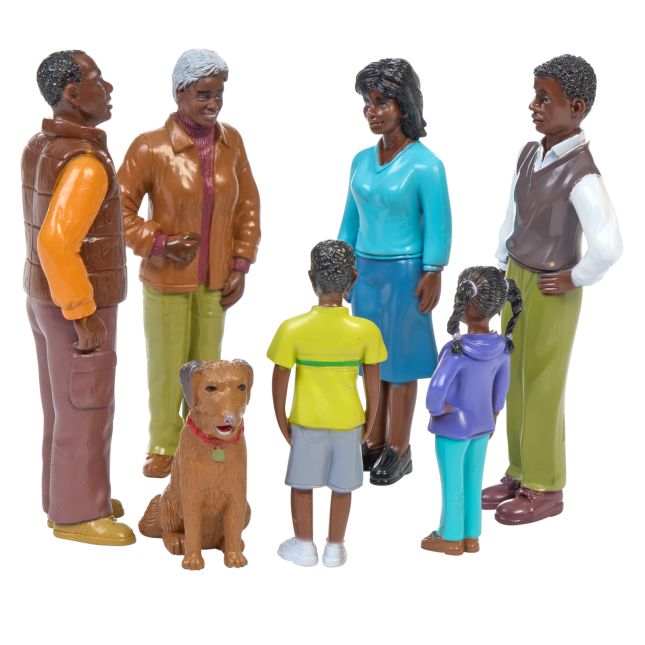 Excellerations® Pretend Play Figures - Extended African-American Family