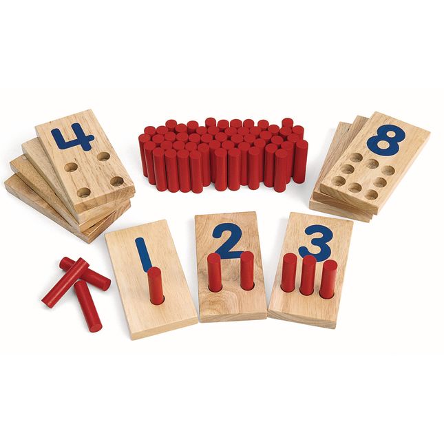 Excellerations® Peg Number Boards - 10 boards, 55 pegs