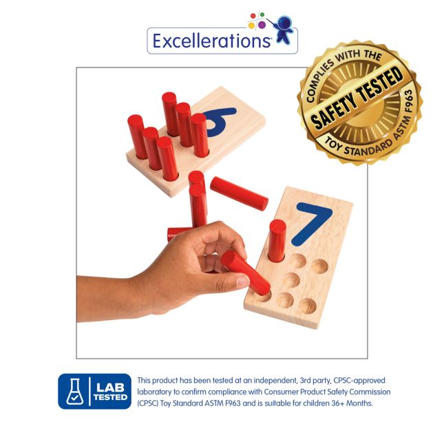 Excellerations® Peg Number Boards - 10 boards, 55 pegs_1