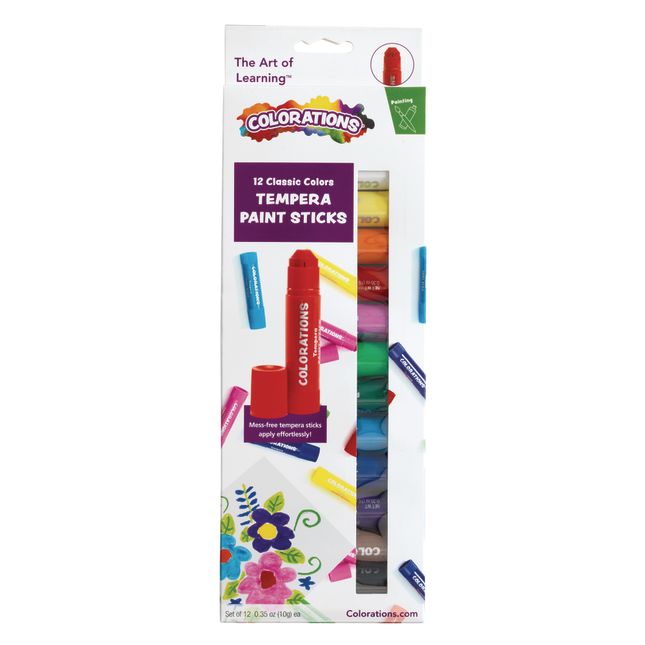 Tempera Paint Sticks, Set of 12 Classic Colors_0