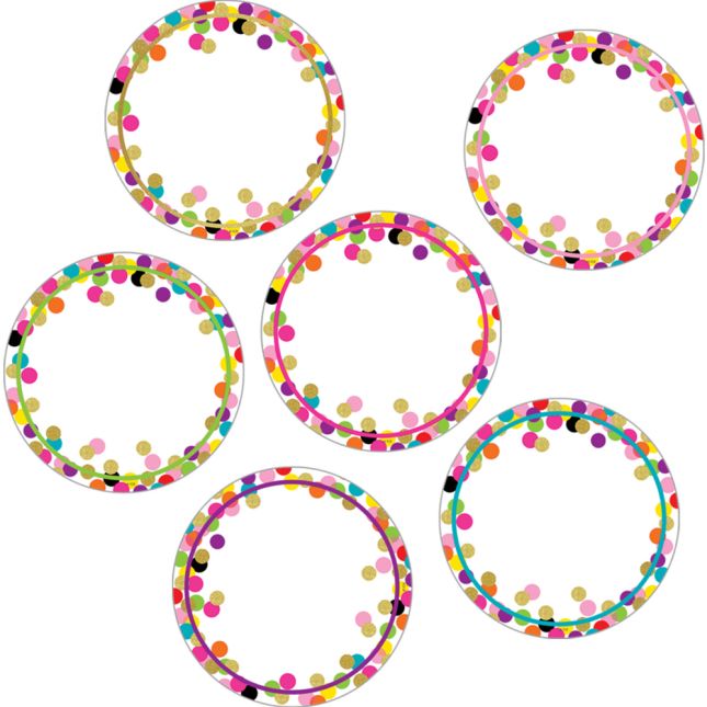 Confetti 6" Blank Accents - 30 pieces