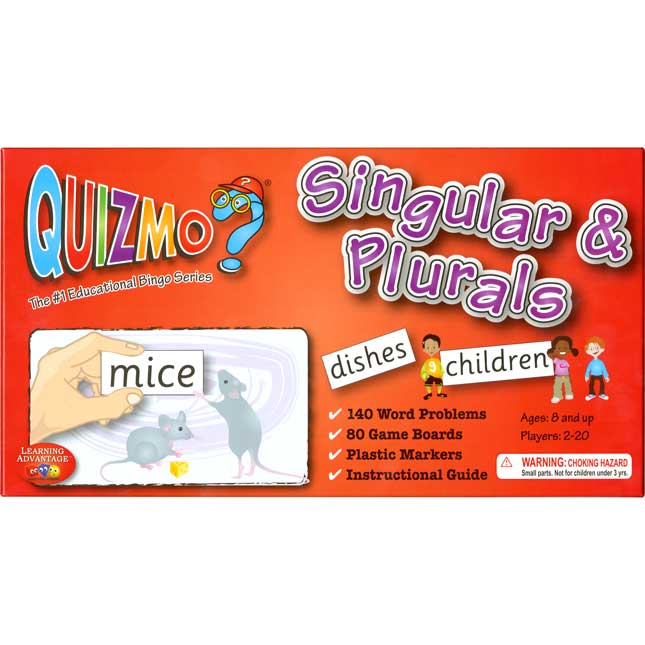 QUIZMO® Singular And Plurals Game