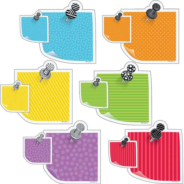 Bold and Bright Sticky Notes Designer Cutouts Accents Kit