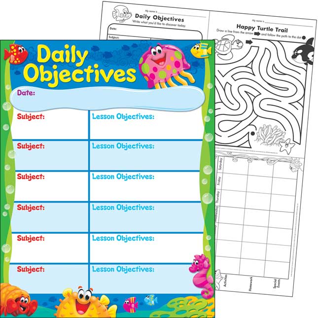 Sea Buddies™ Daily Objectives Learning Chart