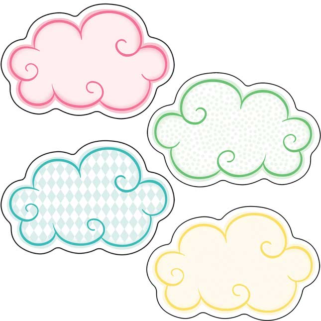 Up And Away Clouds Mini Cutouts