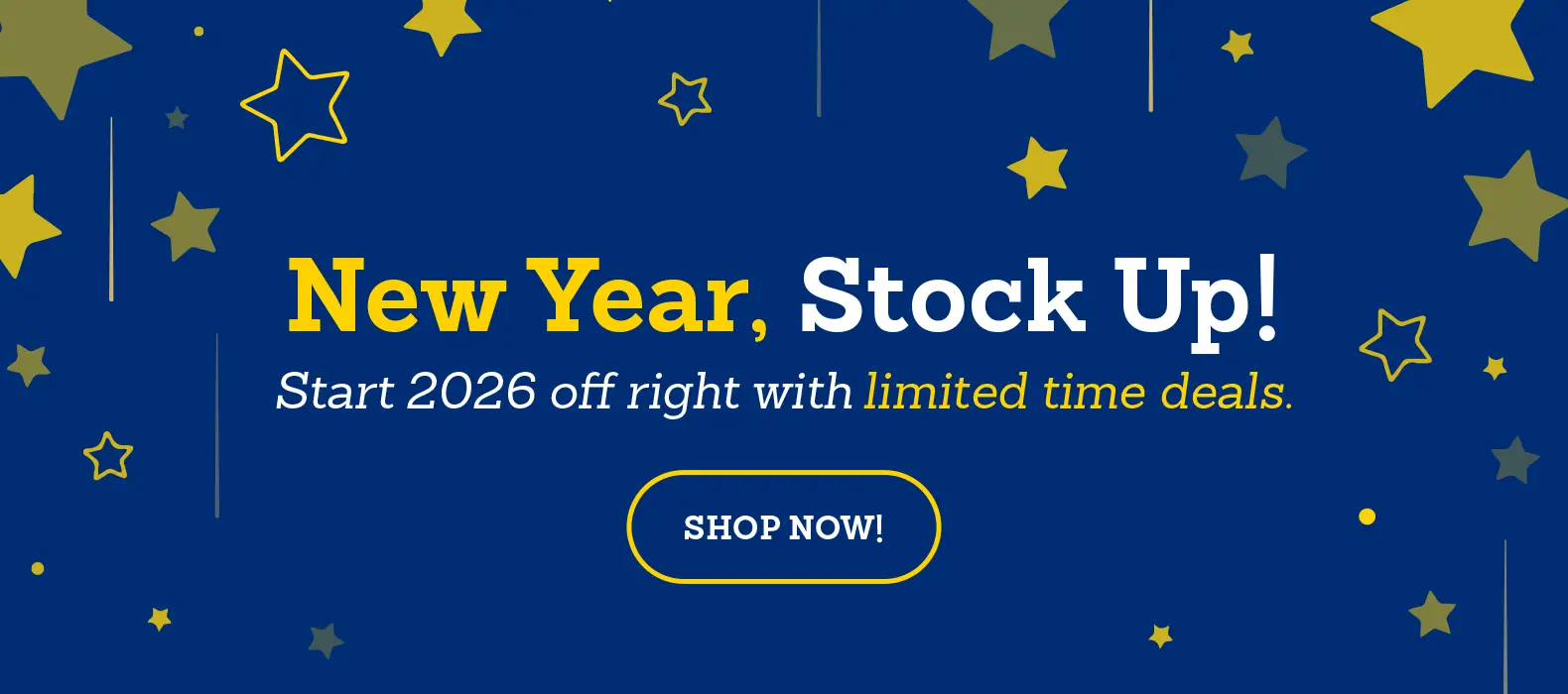 New Year, Stock Up!